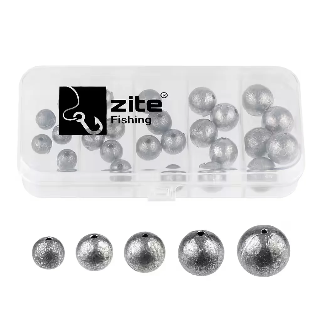 ZITE Kugelblei Set 5-20 g 30 Stück Lochblei mit Schnurkanal