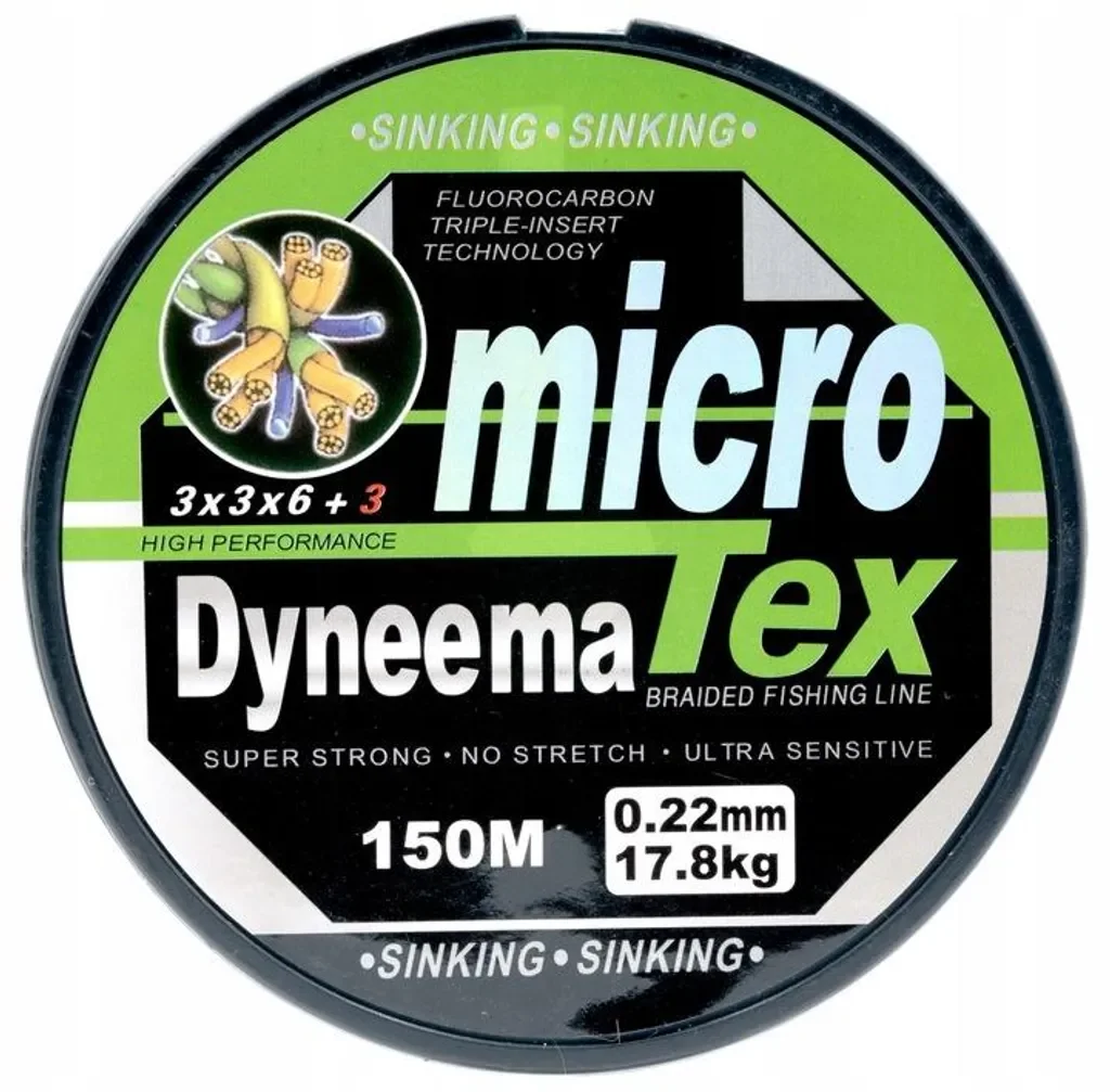Neco Micro Tex Dyneema geflochten Angelschnur 0,30mm 29kg 150m sinkend