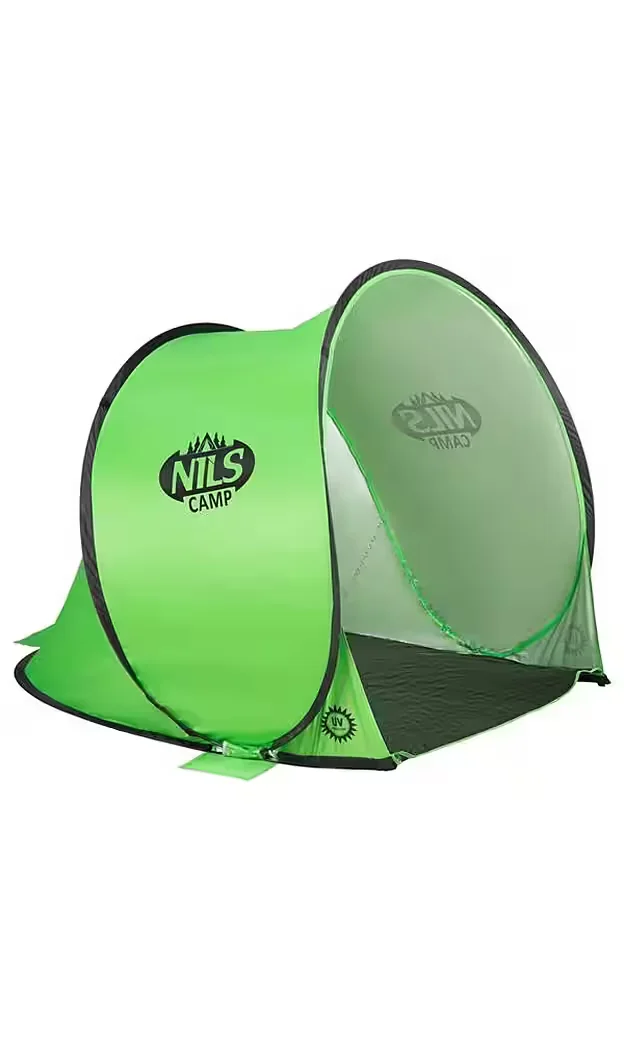NILS CAMP Strandmuschel NC3173 Pop-up UV-Schutz 140x110x110 cm grün