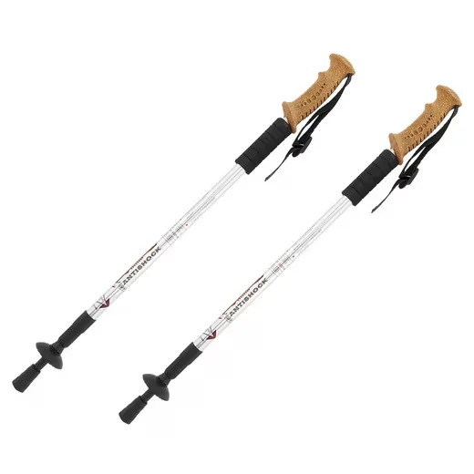 MIDGARD Nordic Walking Stöcke 65-135 cm Teleskop Antischock Korkgriff