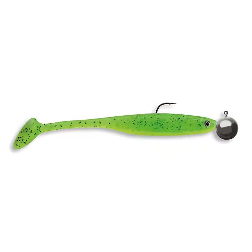 DAIWA CORMORAN Crazy Fin Shad RTF 10 cm Sunny Green Gummifisch Set
