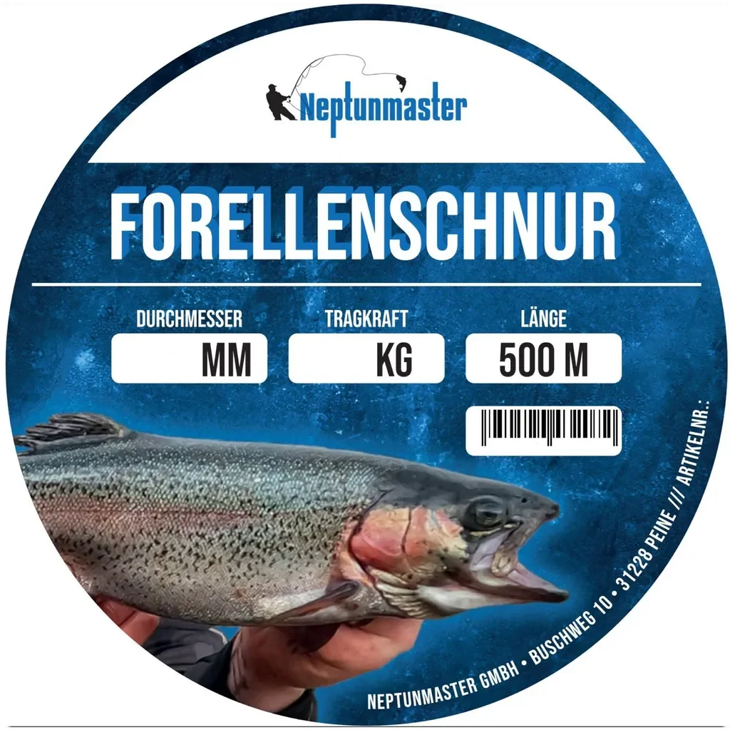 NEPTUNMASTER Forellenschnur 500 m monofil 0,20 mm 4,1 kg Angelschnur