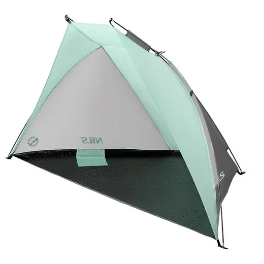 NILS CAMP Strandmuschel Strandzelt Mint 220x115x115 cm Sonnenschutz