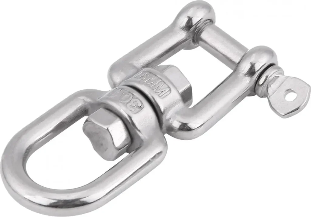 Schwerlast Angelwirbel 304 Edelstahl mit Kugellager und Snap 6 mm