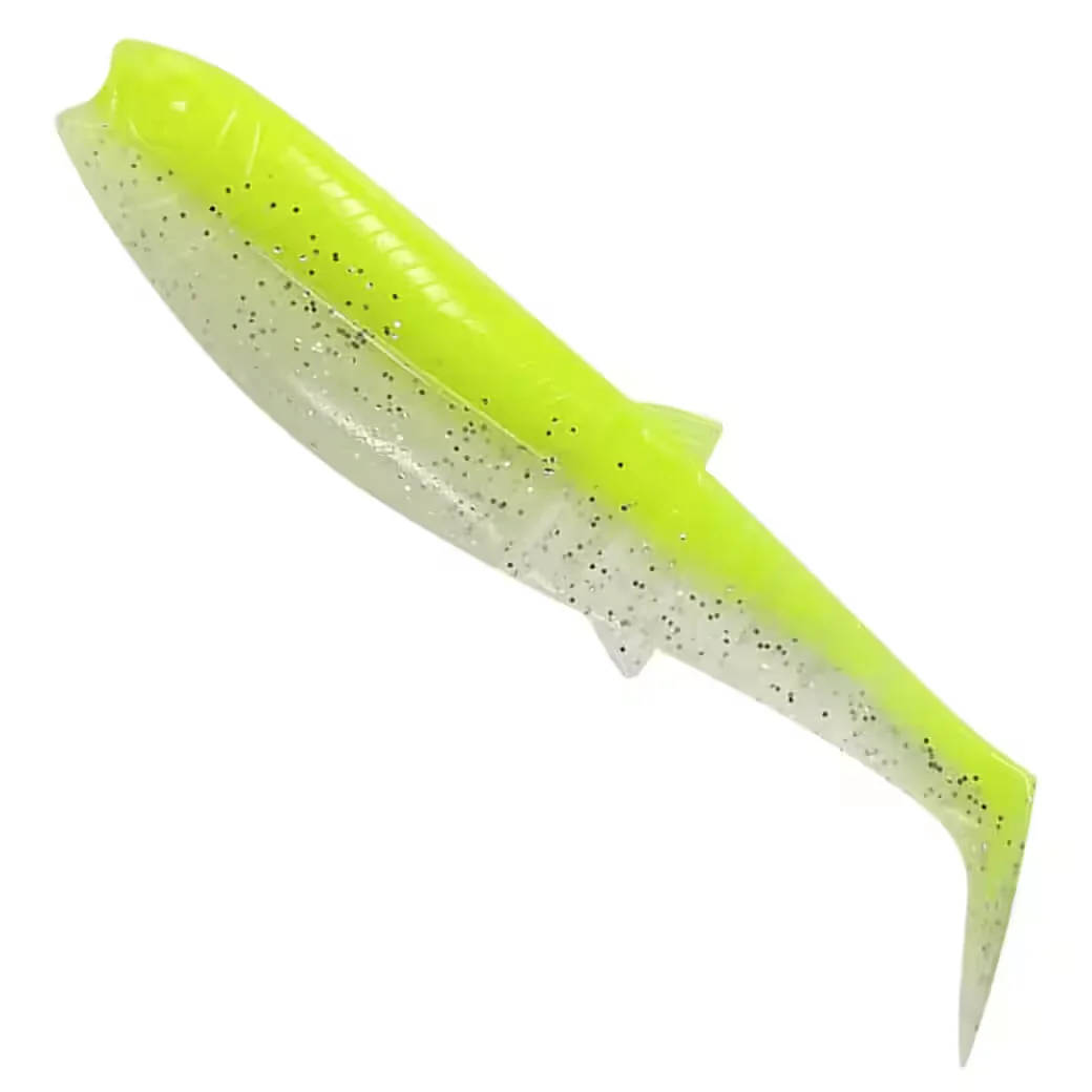 SAVAGE GEAR Cannibal Shad 8 cm 5 g Fluo Yellow Glow 5 Gummifische