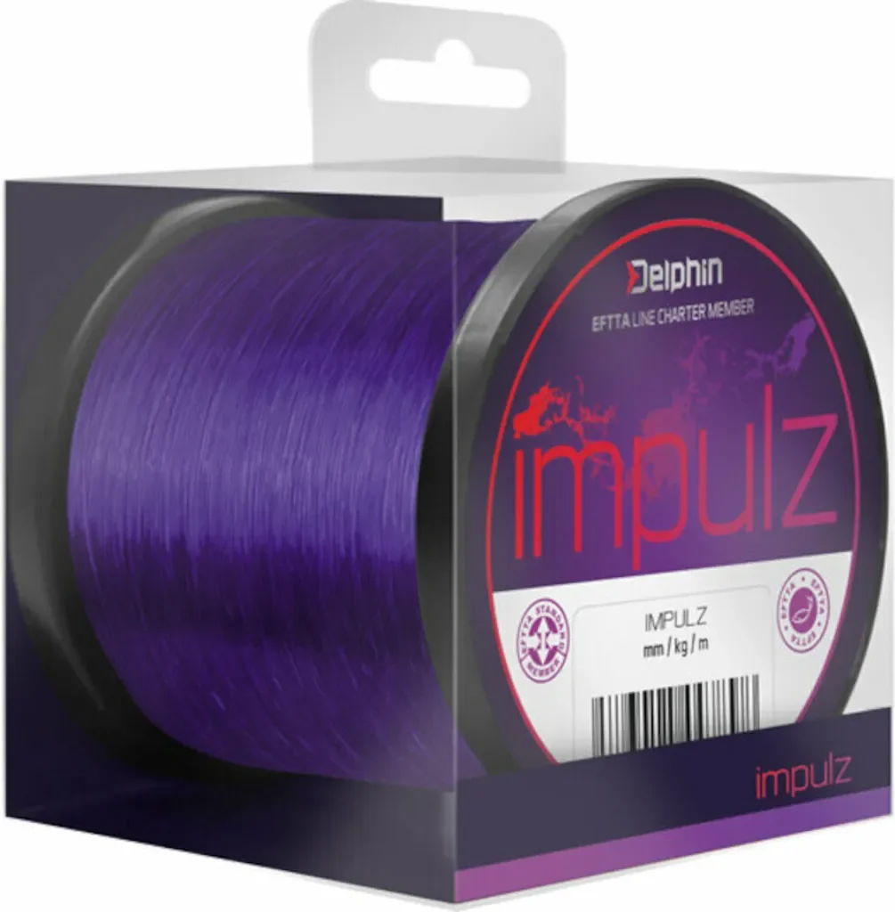 DELPHIN IMPULZ Monofile Karpfenschnur 1100m 0,35mm 10,4kg violett
