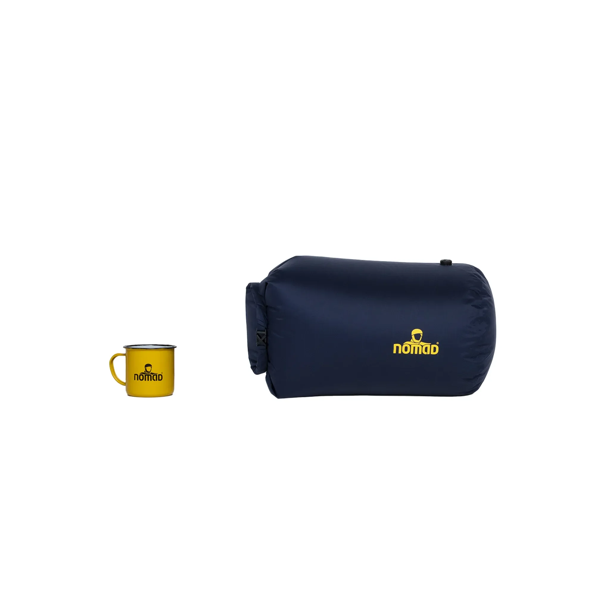 NOMAD Wasserdichter Packsack Schlafsackhülle mit Ventil dunkelblau