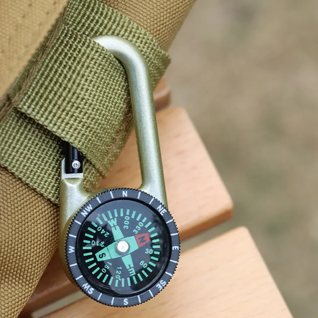 Stuttg Mini Kompass Schlüsselanhänger Karabiner golden Zinklegierung