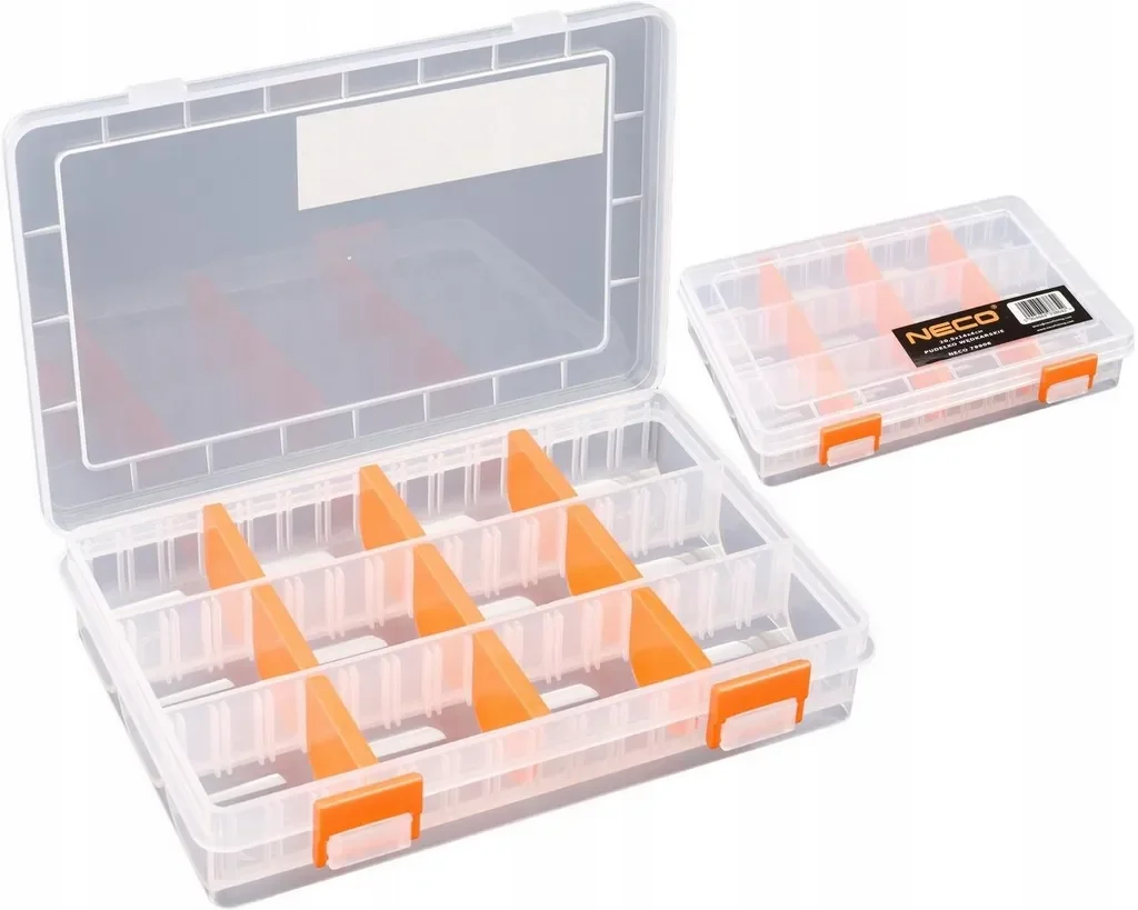 Neco Angelbox 20,5 x 14 x 4 cm Tacklebox mit verstellbaren Faechern