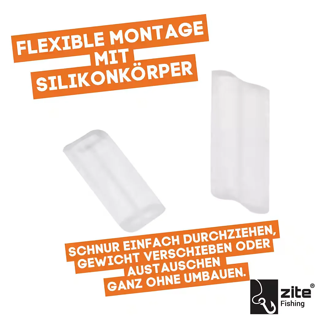 ZITE Fixdrops Angelgewichte Set 25 Stk 0,5-3 g schwarz Forellenbleie
