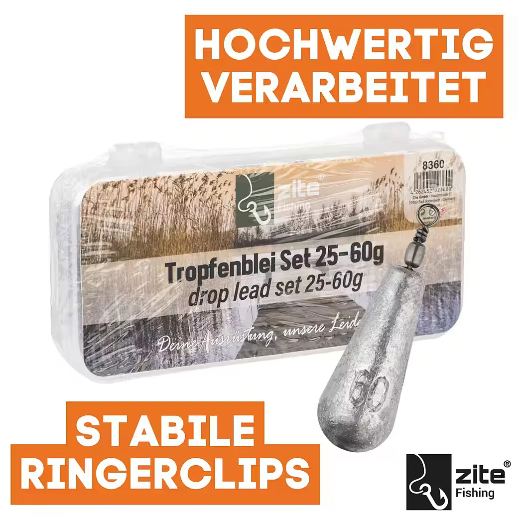 ZITE Birnenblei Set 14tlg 25 bis 60 g Angeln Süßwasser Salzwasser