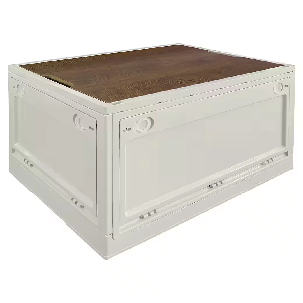 TRUCKY Faltbox 75 L Klappbox Camping faltbar 59x41x34 cm Beige