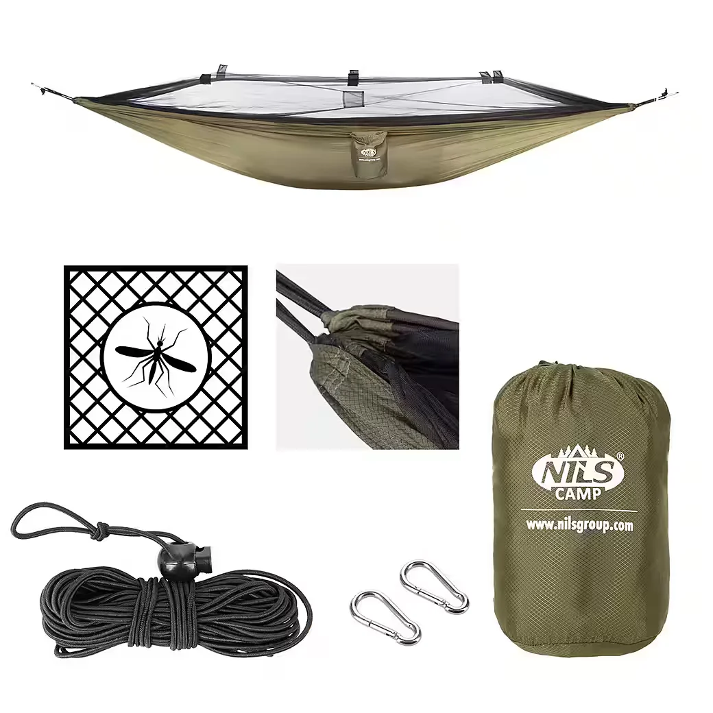 NILS CAMP Hängematte mit Moskitonetz für Outdoor und Camping