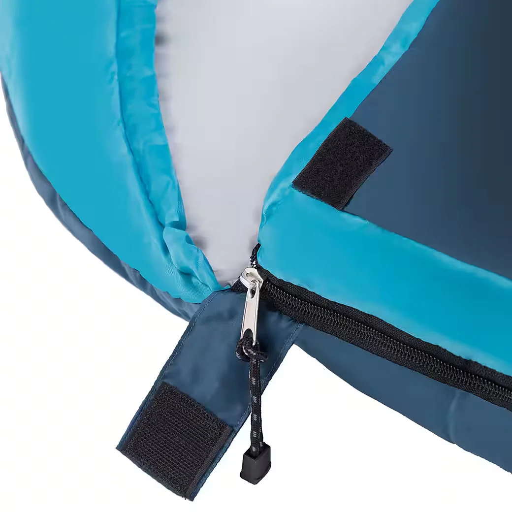 NILS CAMP Mumienschlafsack warm Grau/Blau mit Innentasche