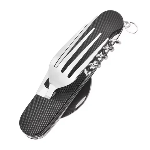 König Design 6-in-1 Camping-Besteckset klappbar