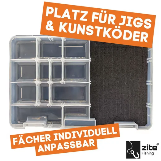 ZITE Angelkoffer EVA Tacklebox Set 3 Stück mit EVA Schaumeinlage