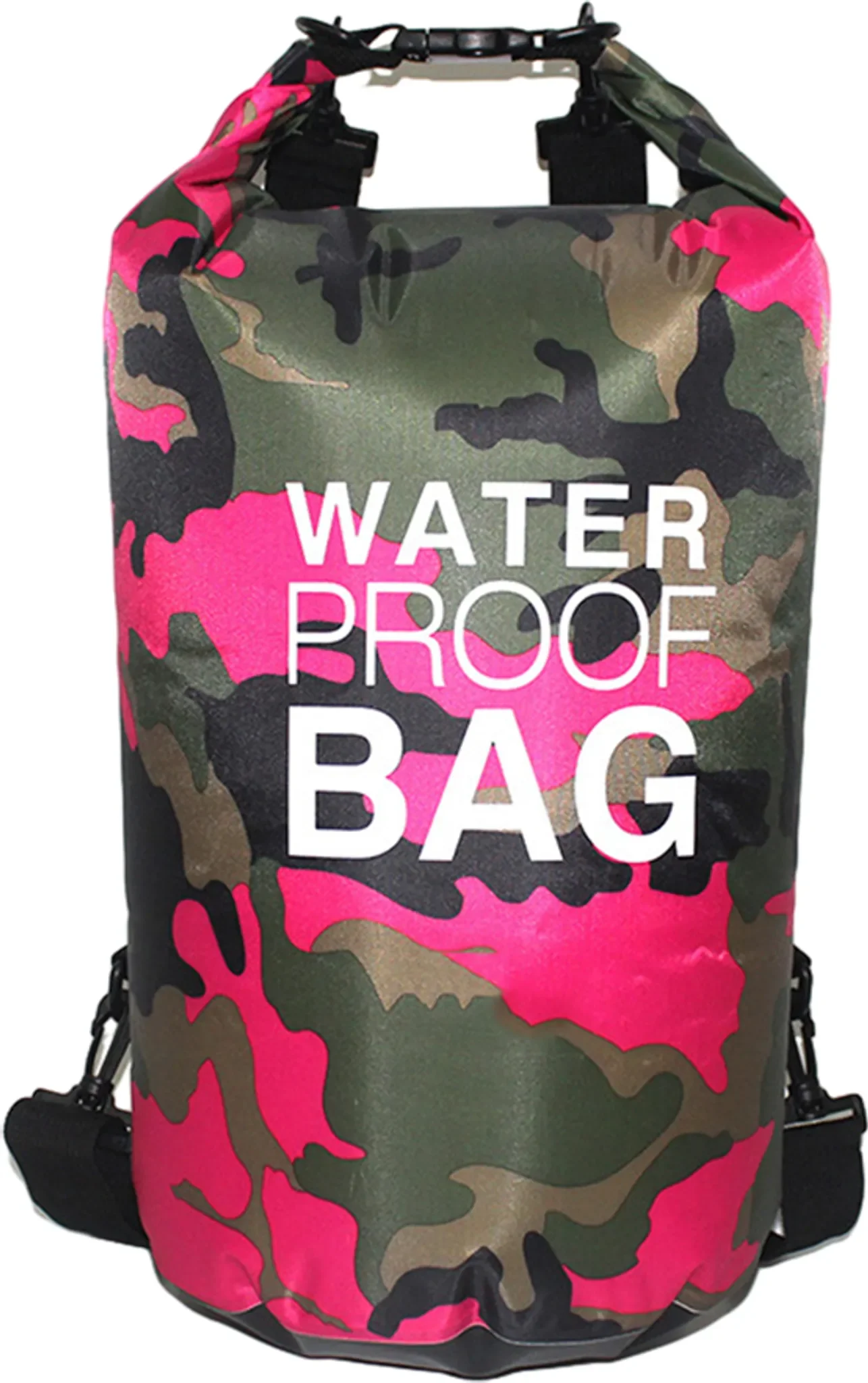 CANDeal Camouflage Rolltop Trockentasche Rucksack 10L wasserdicht Rose