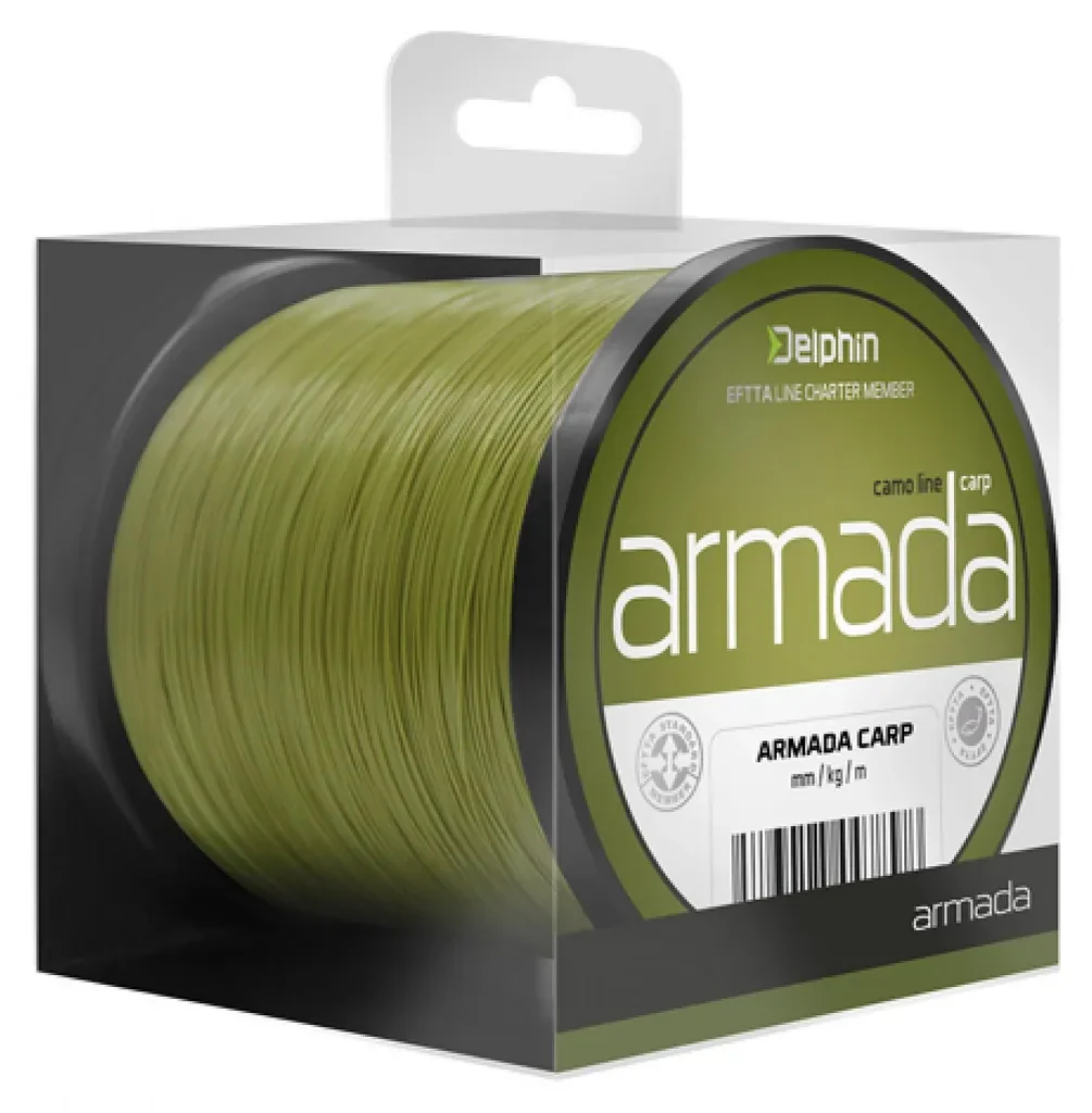 DELPHIN ARMANDA Carp Monofil Karpfenschnur 1000 m 0,35 mm grün
