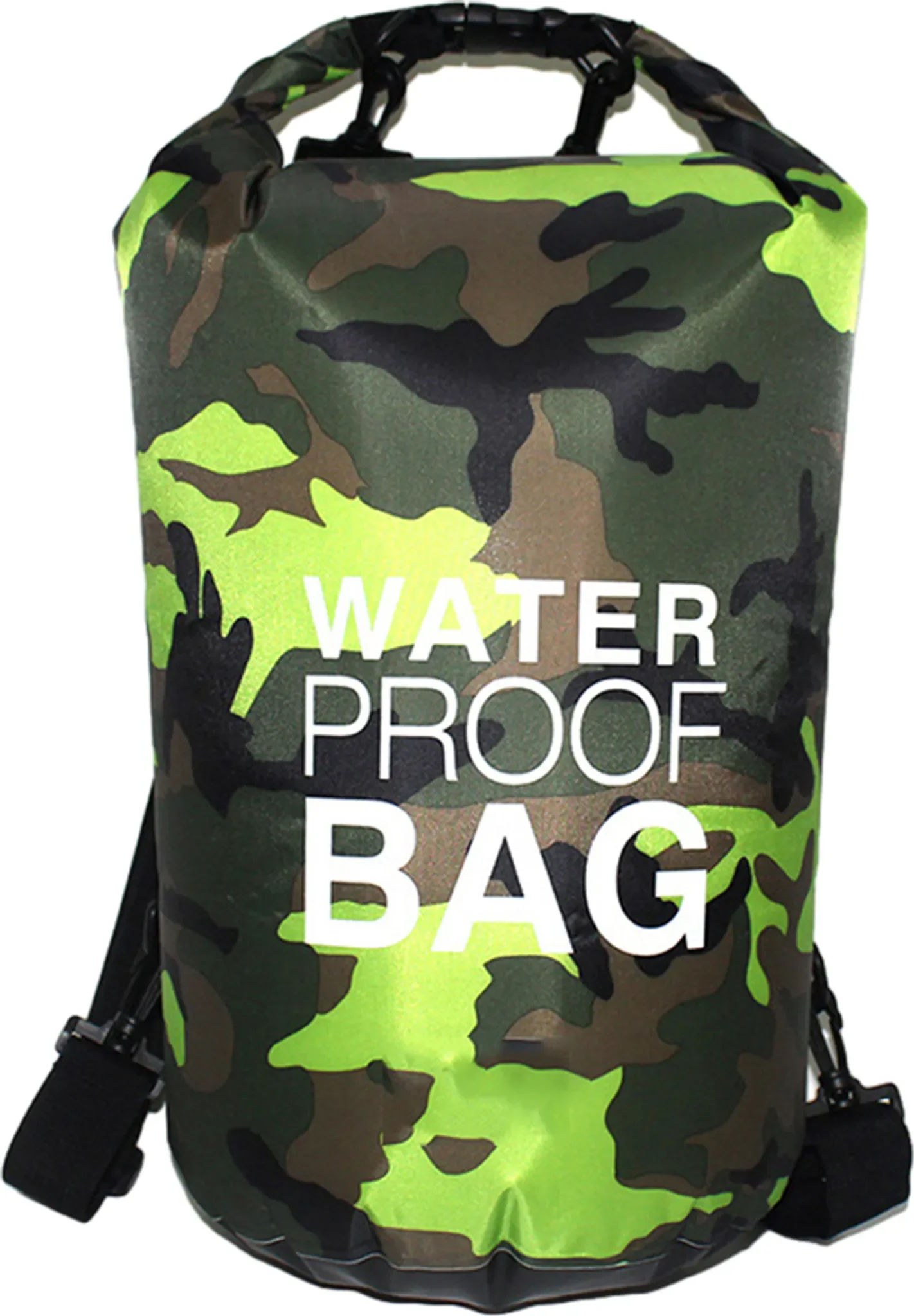 CANDeal Rolltop Drybag Rucksack 15L wasserdicht Camouflage Grün