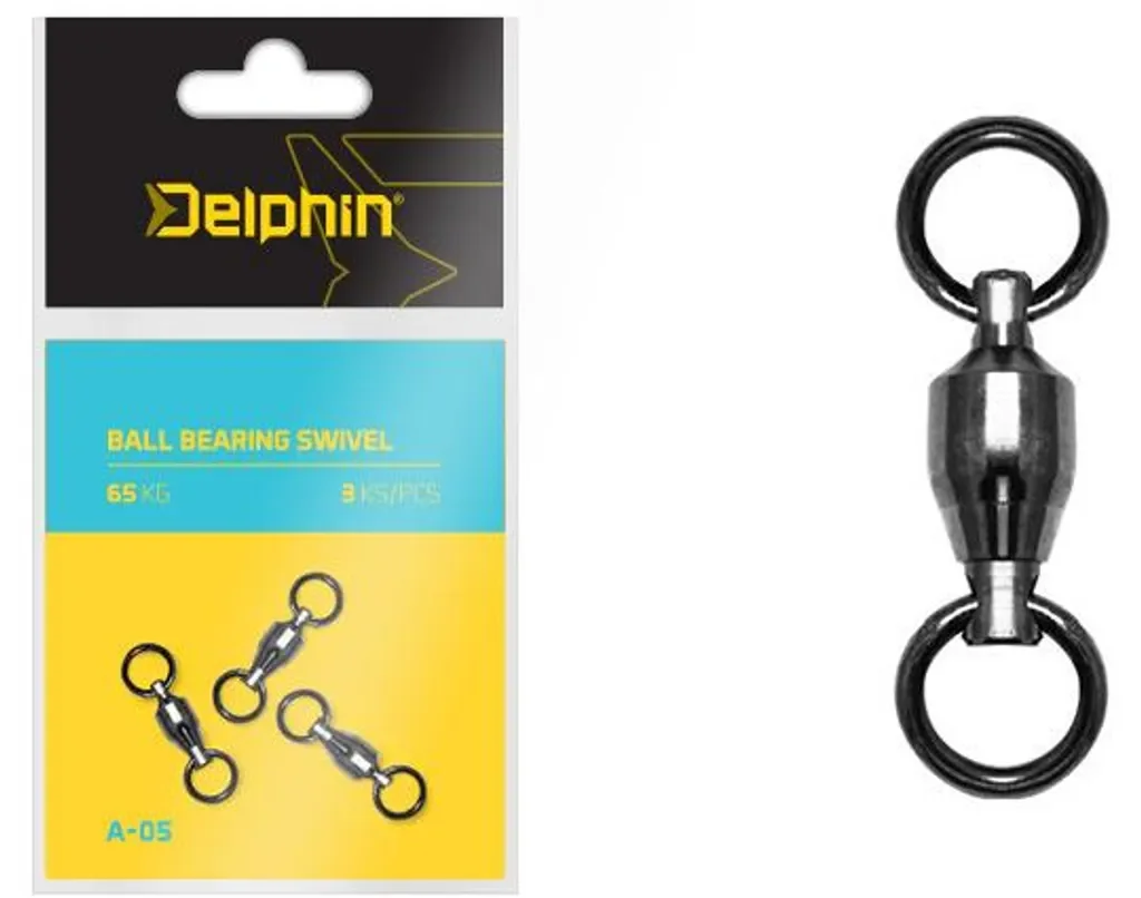 DELPHIN Kugellagerwirbel A-05 mit Karabiner 2 Stück