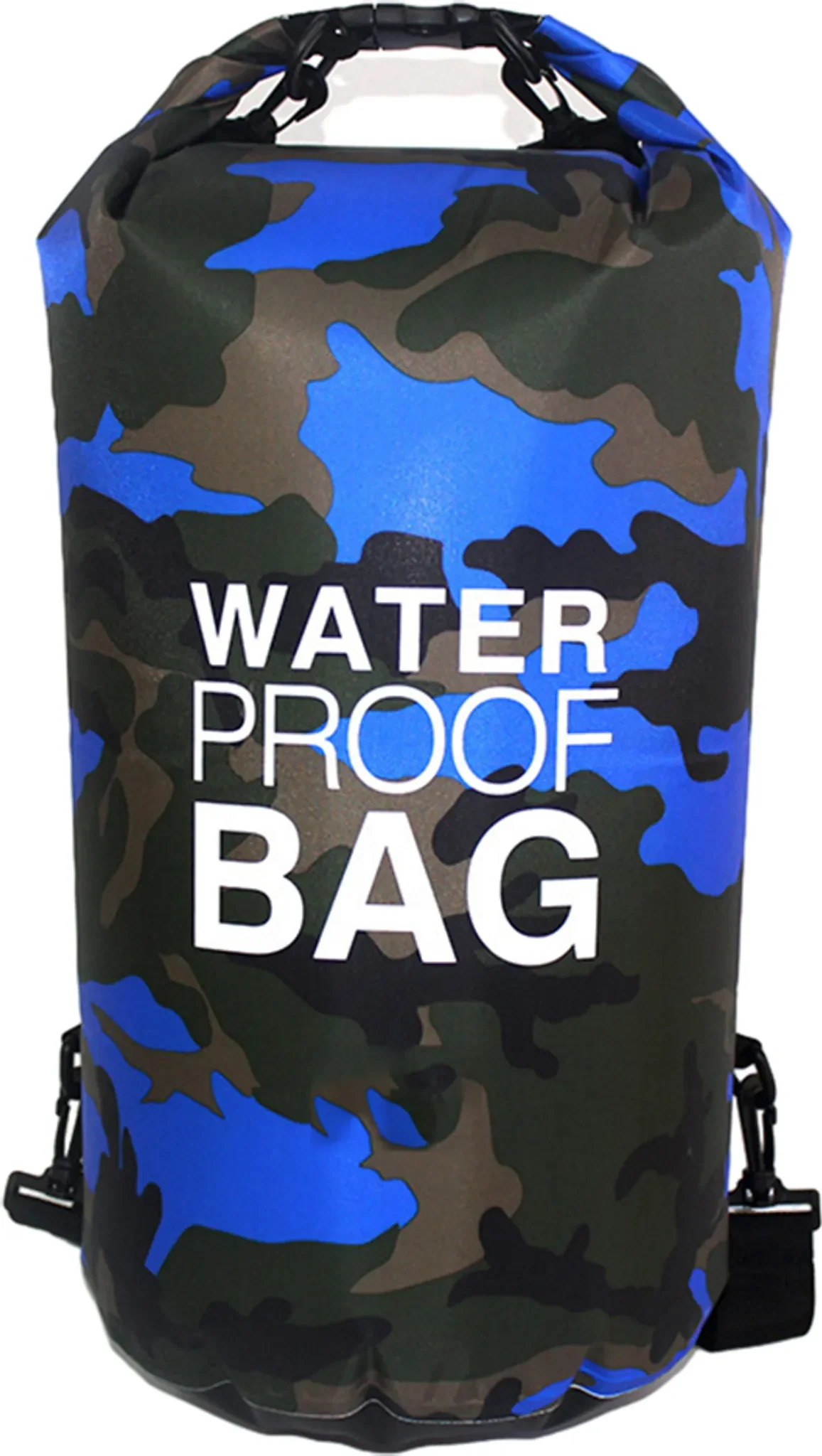 CANDeal Drybag Rucksack 30L wasserdicht Rolltop Königsblau Camouflage