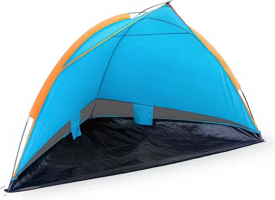BLUMIXX Pop Up Strandmuschel 3 Personen, Wind und Sonnenschutz, faltbar