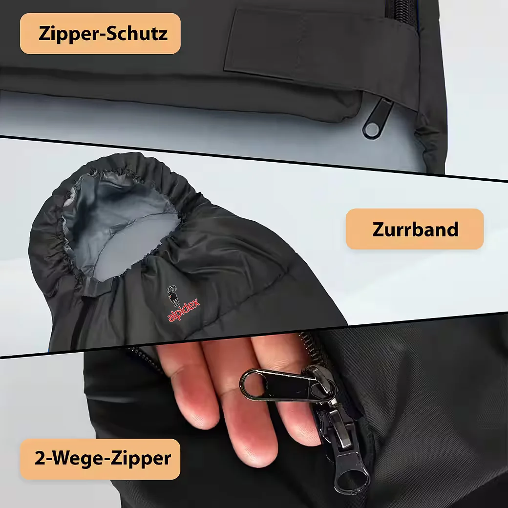 ALPIDEX Mumienschlafsack 225 x 80 cm bis -17 Grad