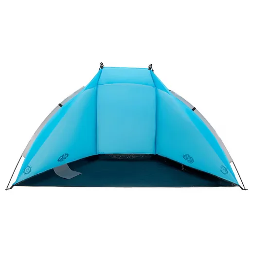 NILS CAMP Strandmuschel Strandzelt Sonnenschutz blau 220x115x115 cm