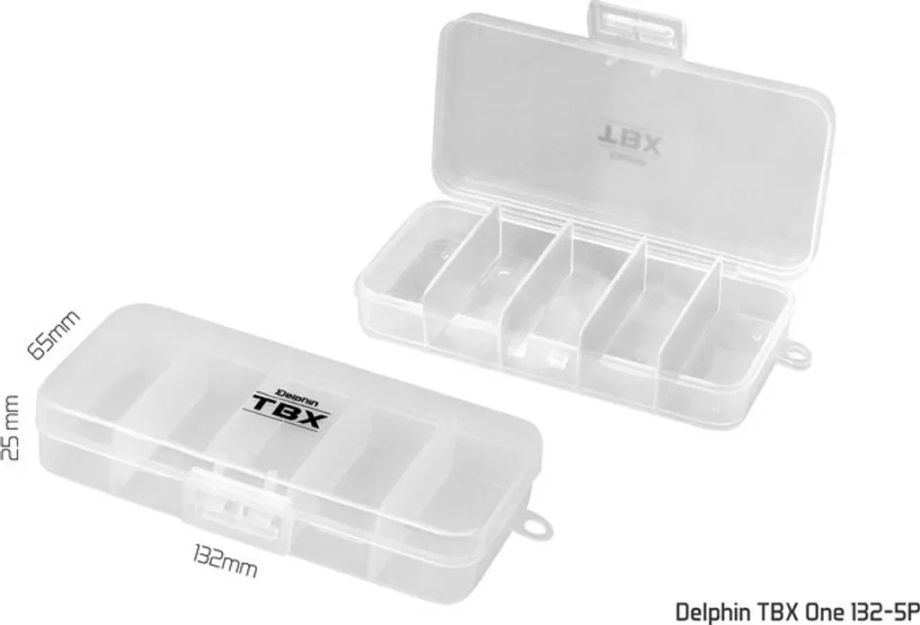 DELPHIN TBX One 132-5P Kunstköderbox 13,2x6,5x2,5 cm transparent
