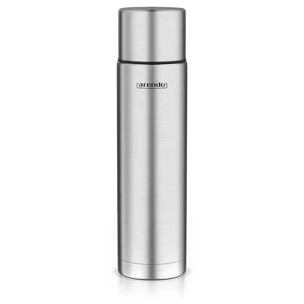 ARENDO Thermoflasche 1L auslaufsicher Edelstahl Trinkflasche