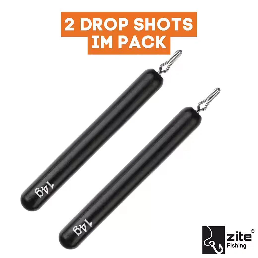 ZITE Tungsten Drop Shot Angelgewichte 3,5-14 g Stabform beschichtet