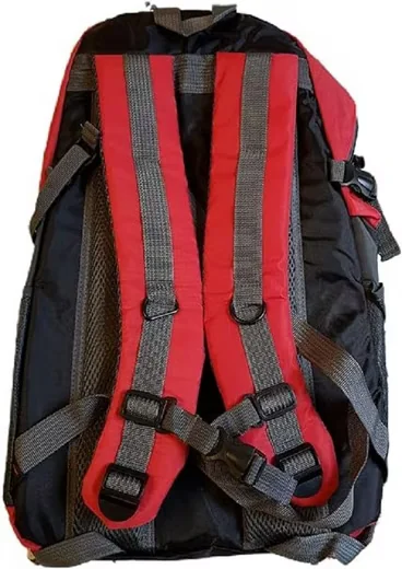PROVANCE Rucksack 45L Reise Wanderrucksack schwarz rot blau
