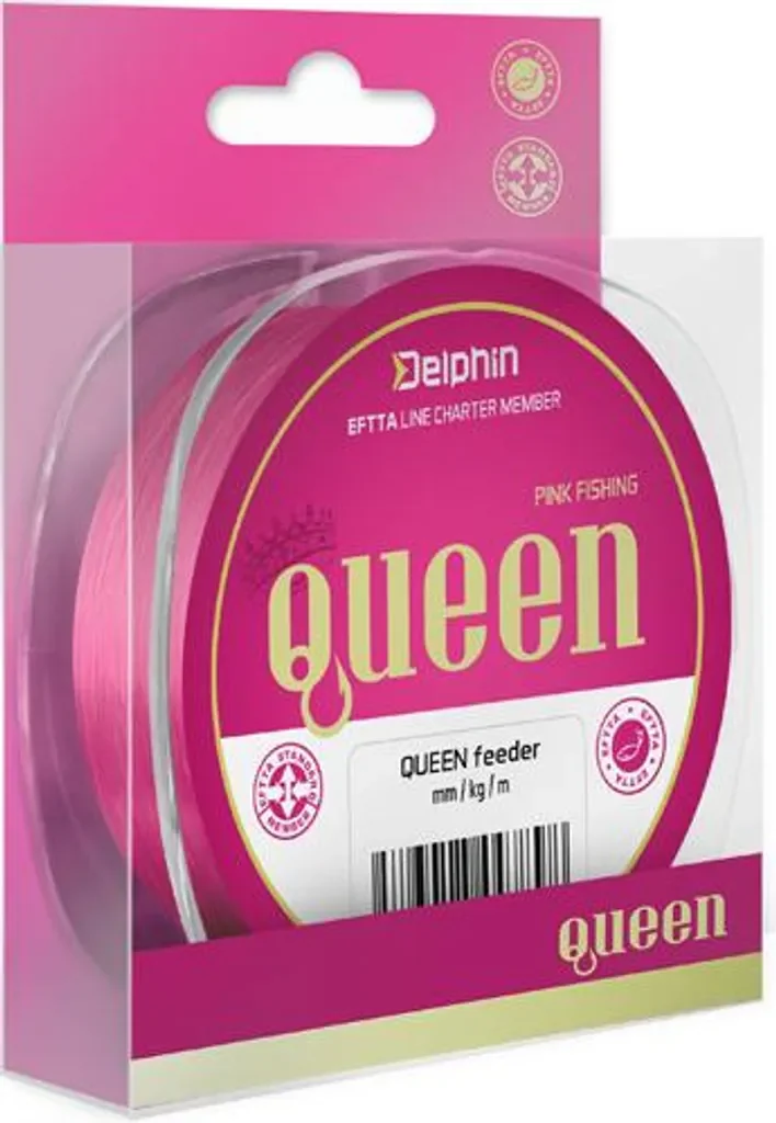 DELPHIN QUEEN Feeder Angelschnur 300m 0,25mm 5kg rosa