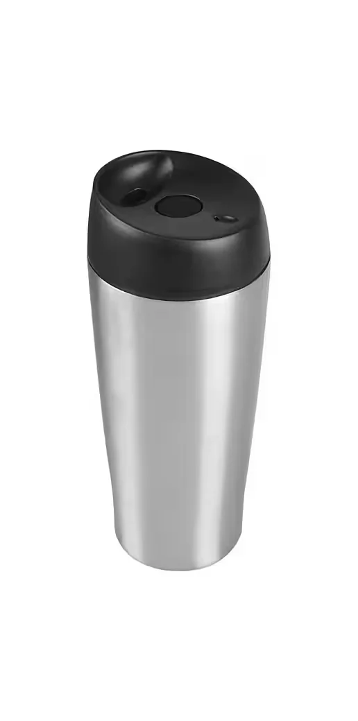 Buri Isolierflasche Edelstahl 0,4 L Thermobecher mit Druckknopf