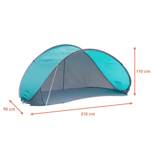 Spetebo Strandmuschel Pop Up Zelt UV 50+ 210x110 cm mit Tragetasche