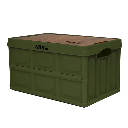 NILS CAMP Faltbox 2in1 15L Outdoor Campingbox mit Arbeitsfläche