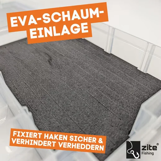 ZITE Angelkoffer EVA Tacklebox Set 3 Stück mit EVA Schaumeinlage