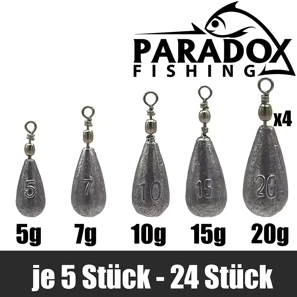 PARADOX FISHING Birnenblei Set Angelgewichte Karpfenangeln