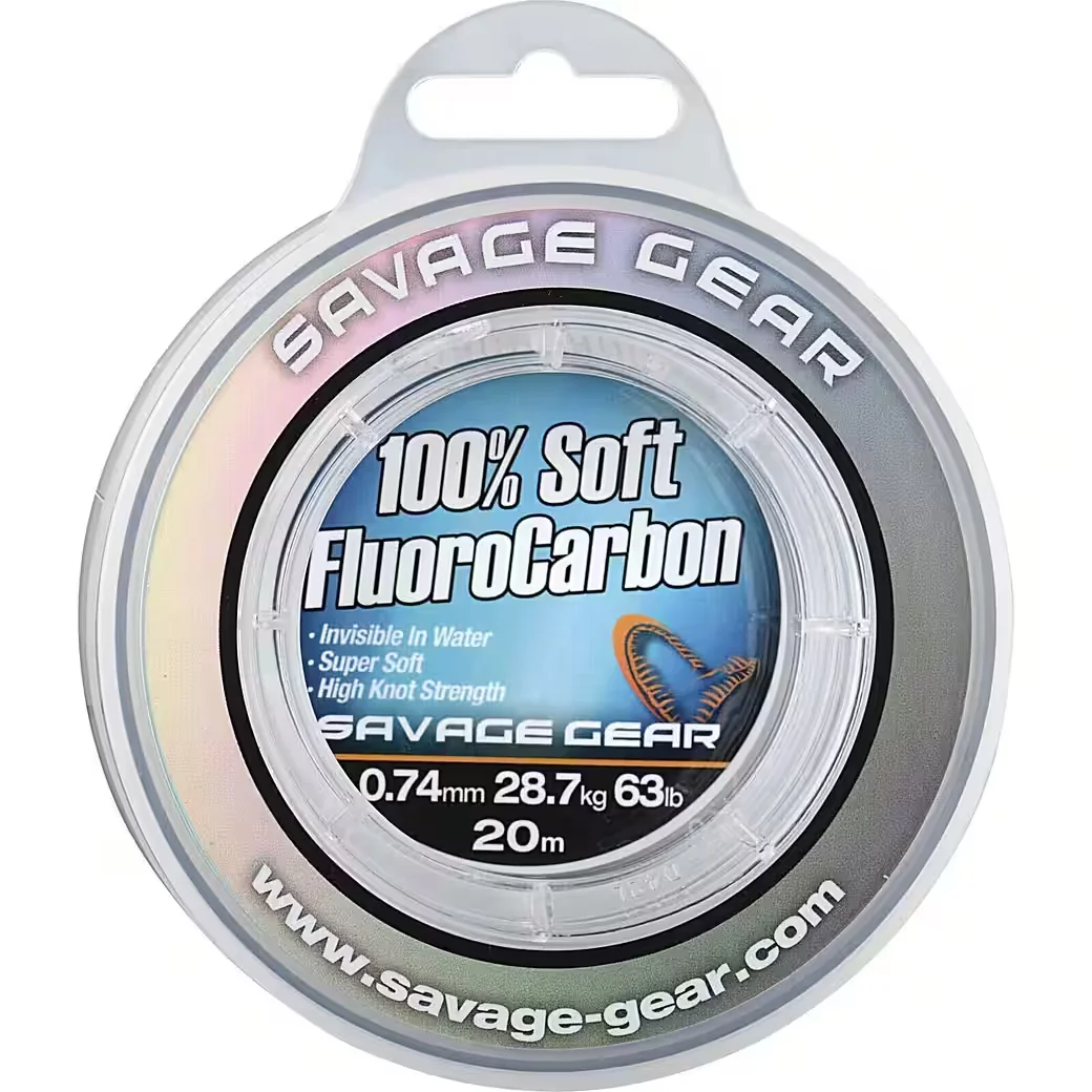 SAVAGE GEAR Fluorocarbon Vorfachschnur 100 Prozent Soft Angelschnur