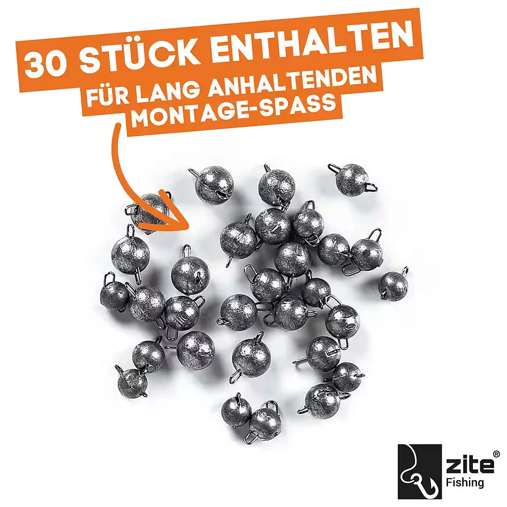 ZITE Cheburashka Jigkopf Set 6 bis 14 g 30 Stück Box Bleikugeln