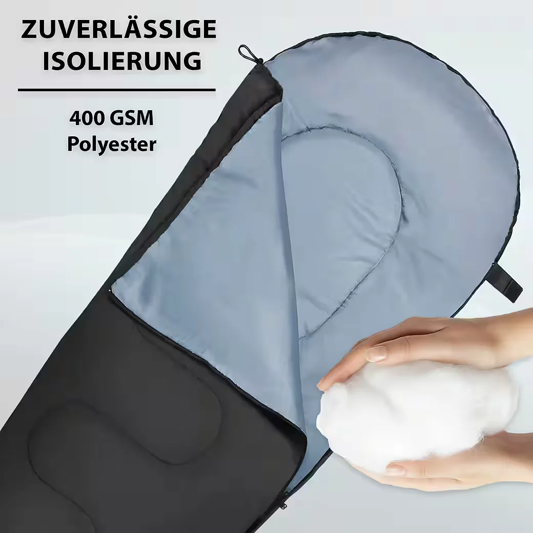 ALPIDEX Mumienschlafsack 225 x 80 cm bis -17 Grad