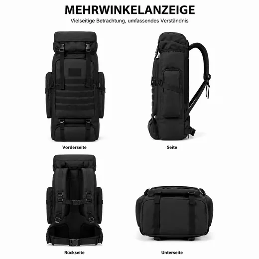 TOOMOKE Wanderrucksack wasserdicht Herren Damen Outdoor Camping