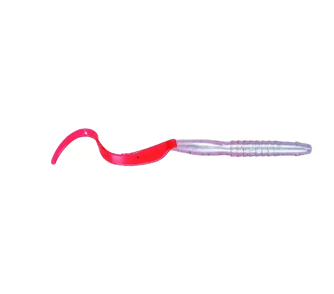 JENZI Drop-Shot Mighty Worm Gummifisch 19 cm rosa rot