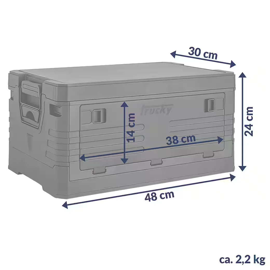 TRUCKY Faltbox 35 L Klappkiste Camping Grün 48 x 30 x 24 cm