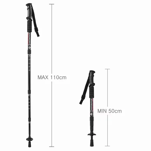 MIDGARD Nordic Walking Stöcke verstellbar Teleskop Antischock