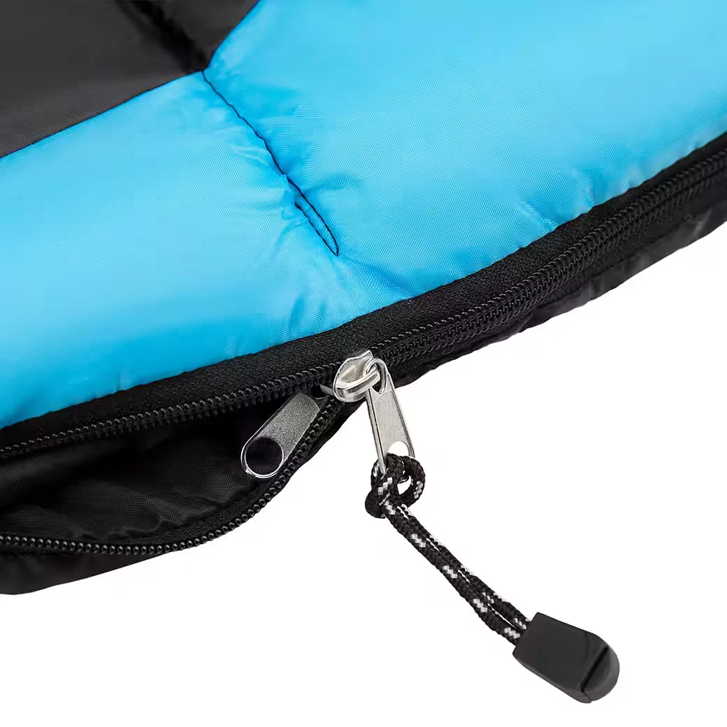 NILS CAMP Mumienschlafsack warm Schwarz Blau mit Innentasche Outdoor