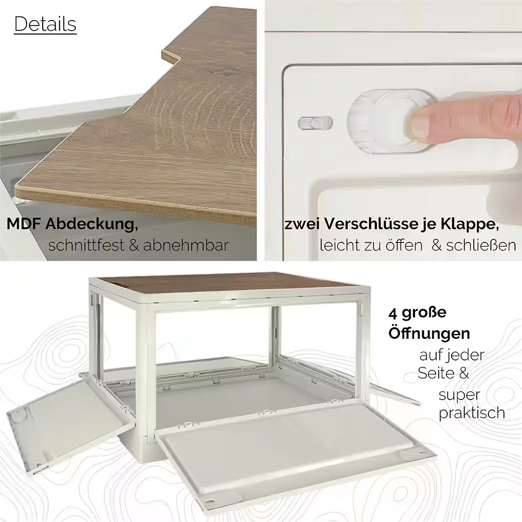 TRUCKY Faltbox 75 L Klappbox Camping faltbar 59x41x34 cm Beige
