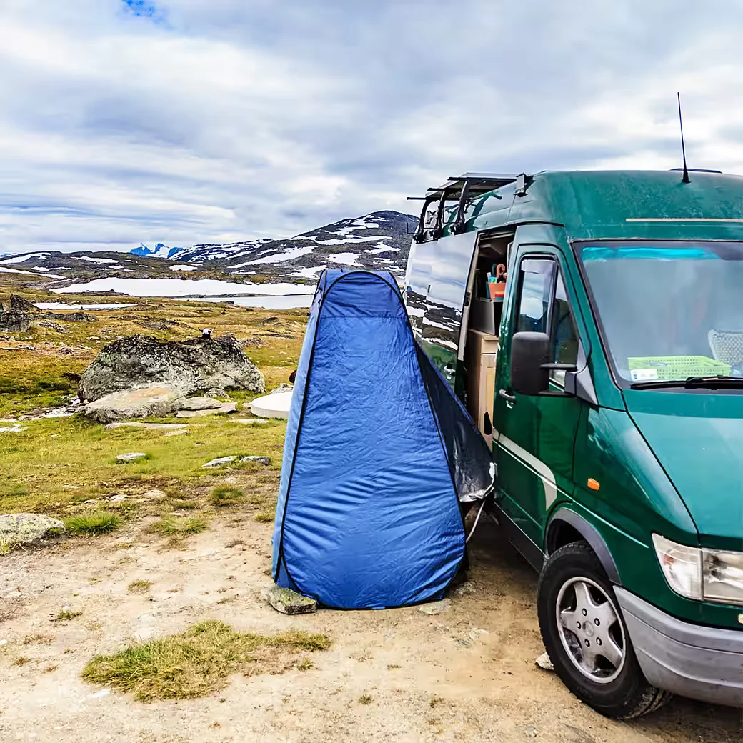 NILS CAMP Pop-up Umkleidezelt Duschzelt Toilettenzelt blau