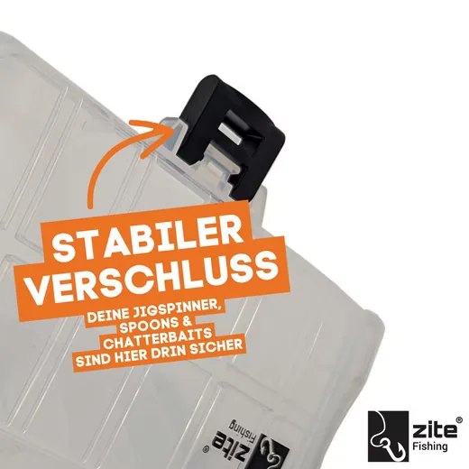 ZITE Doppelseitige Tacklebox 3er-Set Metallköder, Jigspinner, Spoons