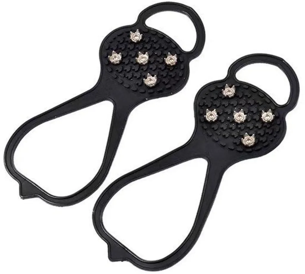 Traction Cleats Anti-Rutsch TPE 5 Spikes Universal Schwarz Wandern